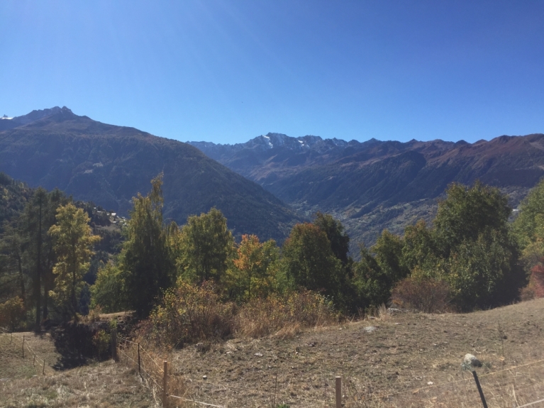 View from the chalet over Val d’Hérens